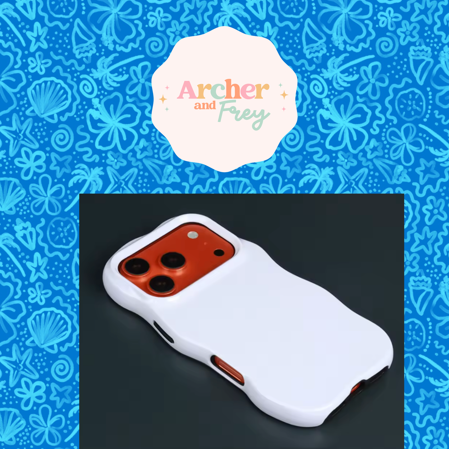 Wavy Tough Phone Case - Blue Ocean