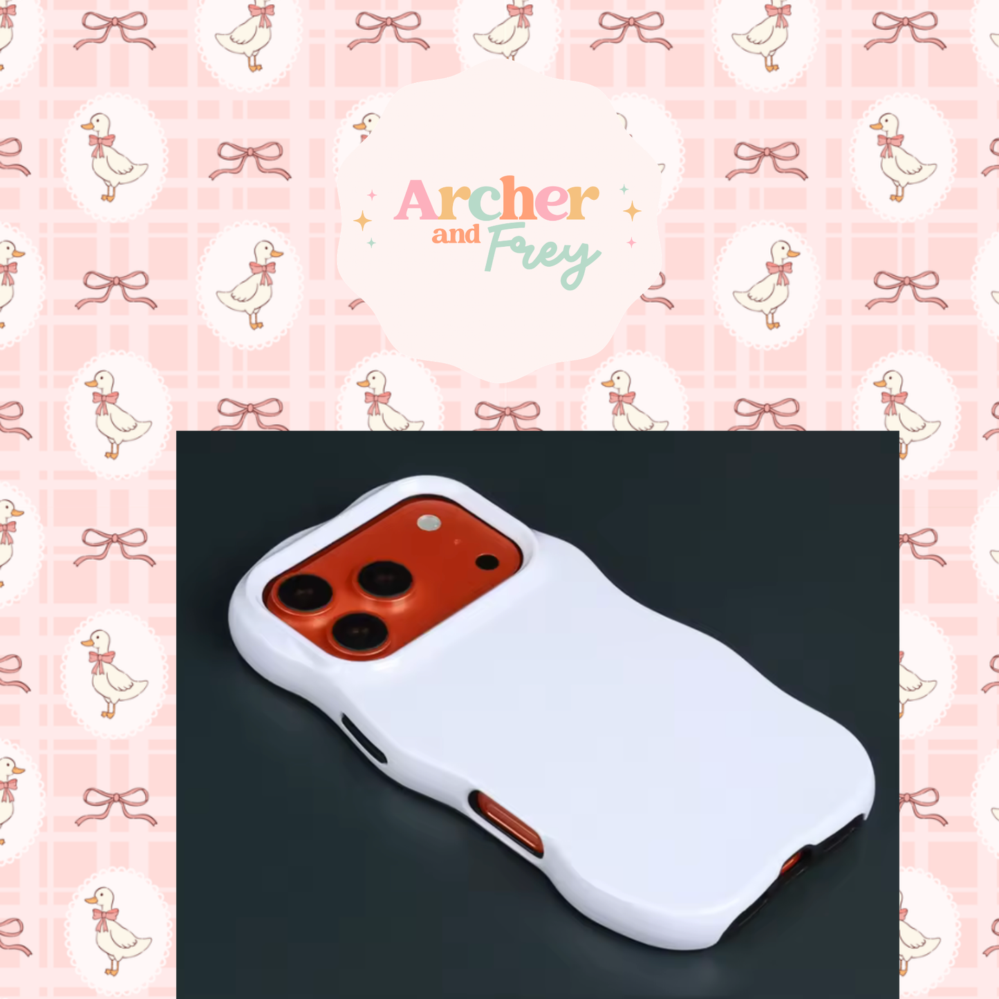 Wavy Tough Phone Case - Pink Silly Goose