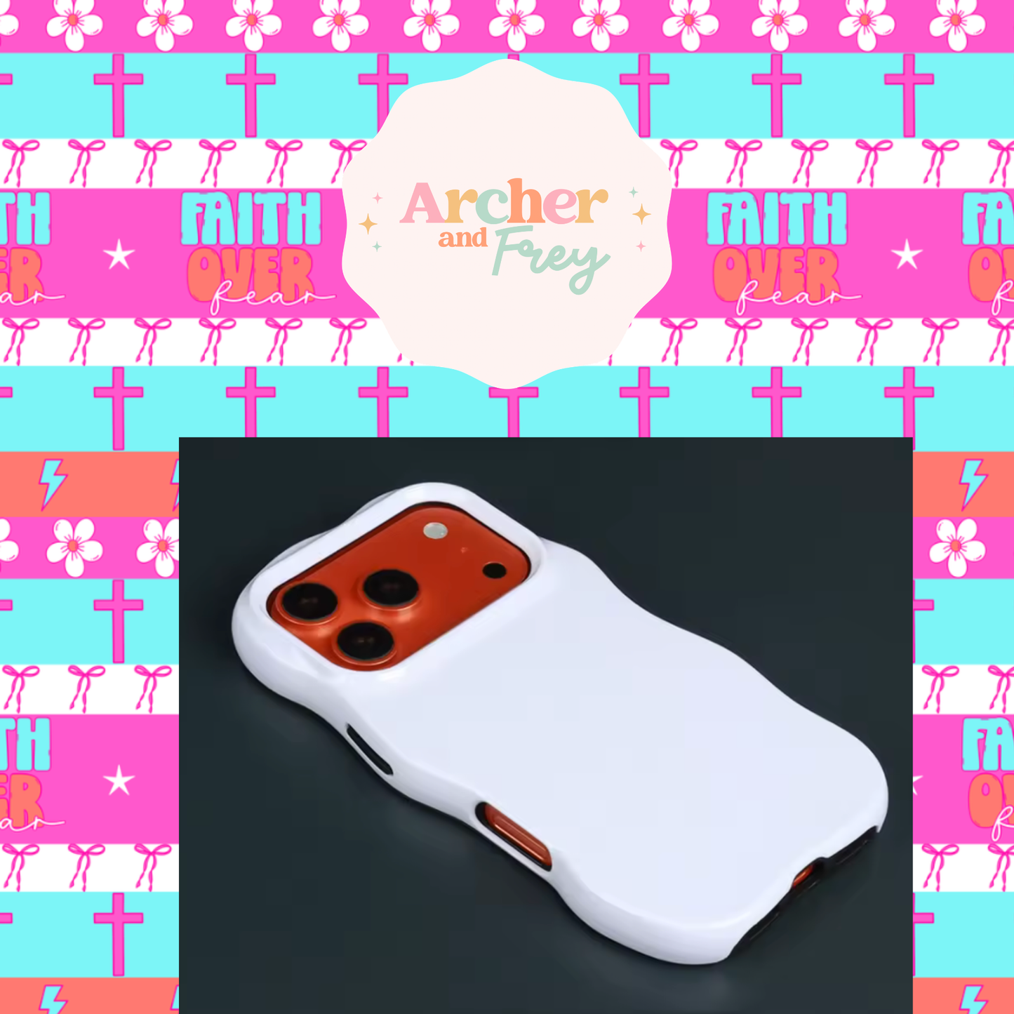 Wavy Tough Phone Case - Faith Over Fear