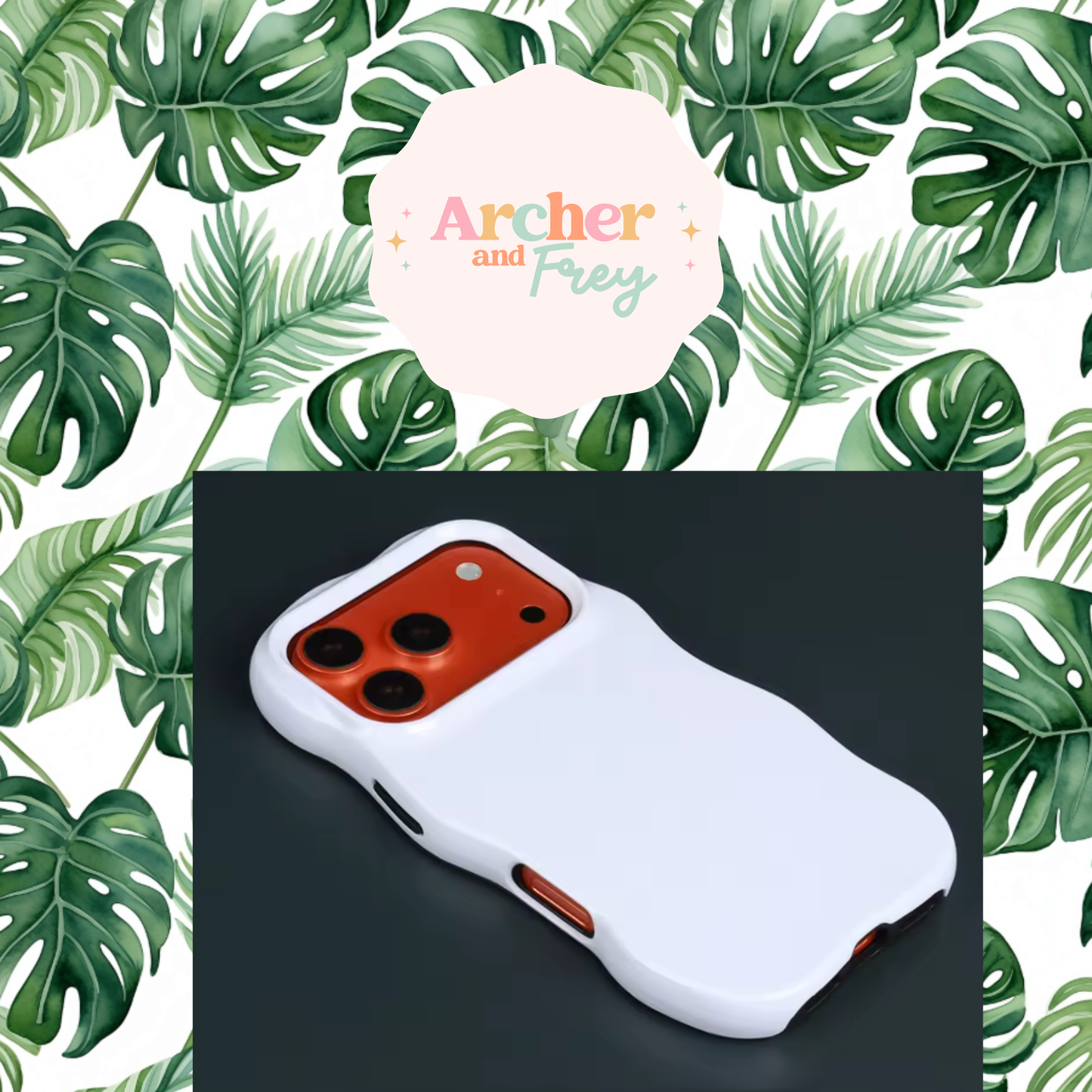 Wavy Tough Phone Case - Monstera