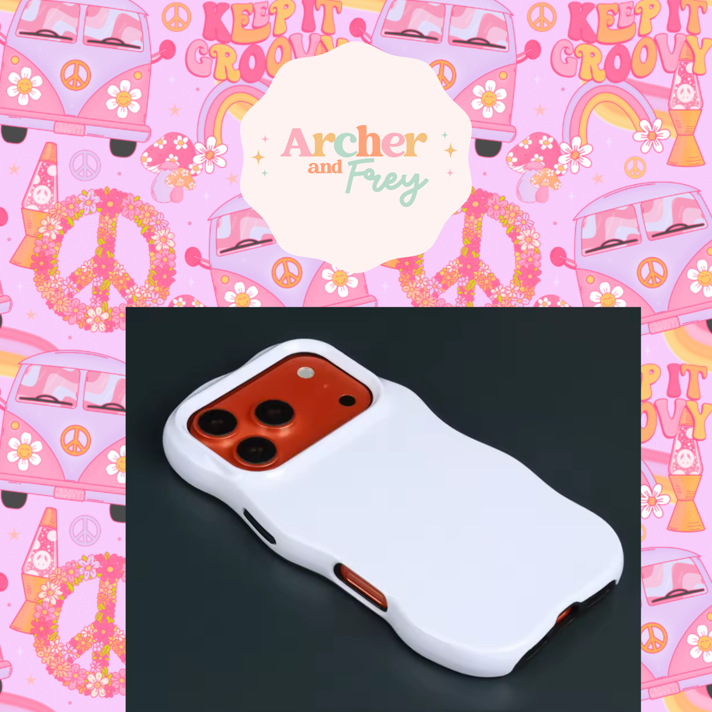 Wavy Tough Phone Case - Groovy