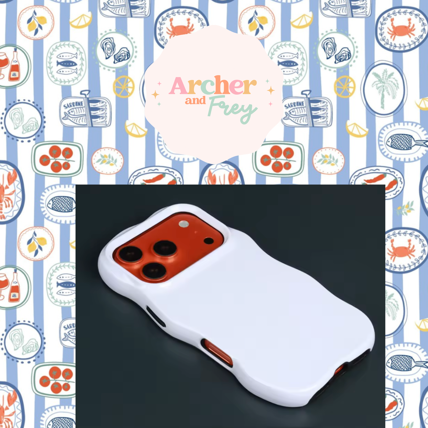 Wavy Tough Phone Case - Blue Lobster