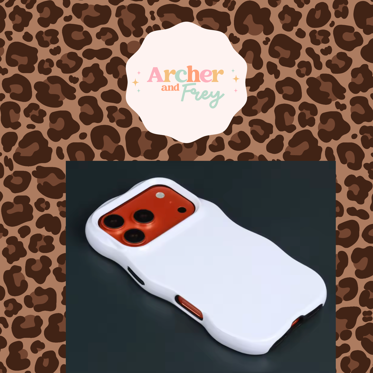 Wavy Tough Phone Case - Leopard