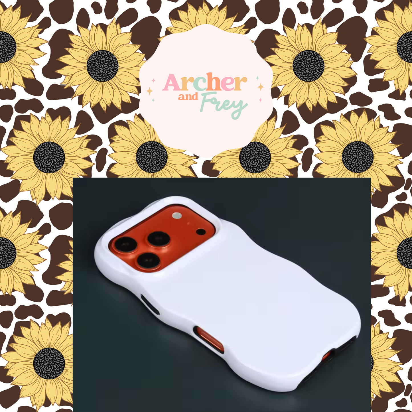 Wavy Tough Phone Case - Sunflowers