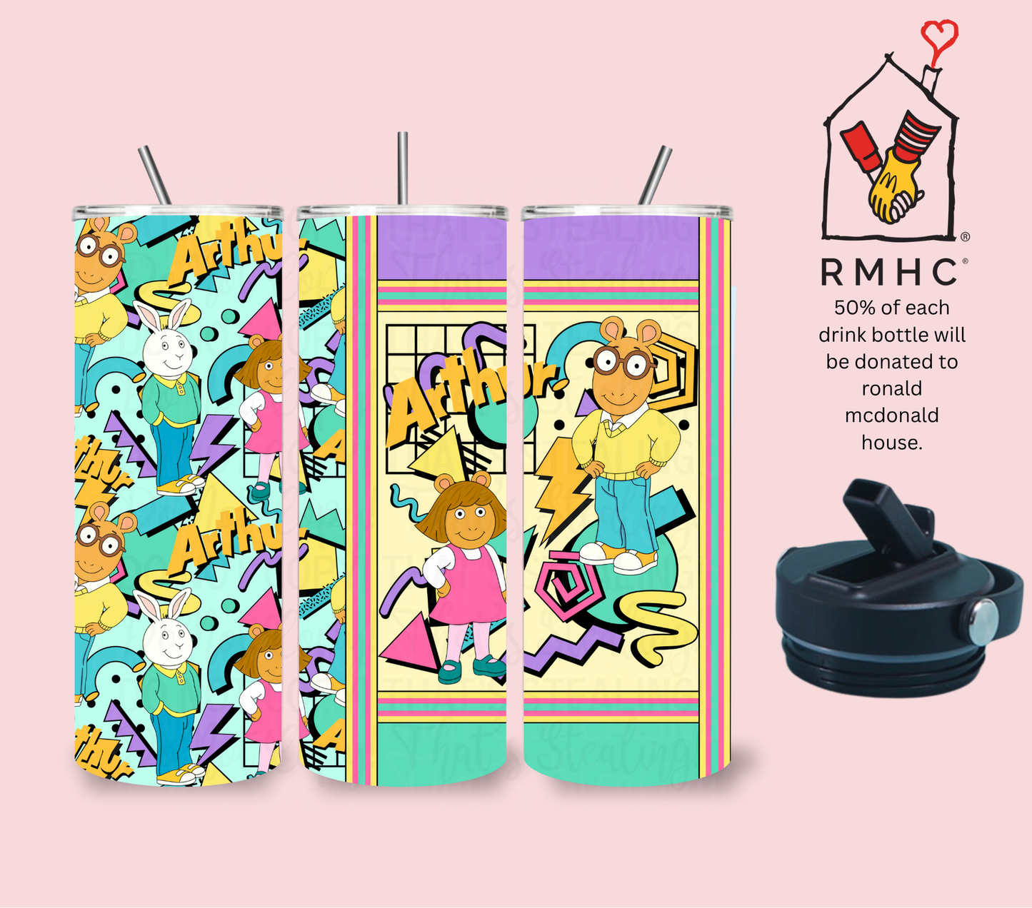 Retro Arthur Drink Bottle