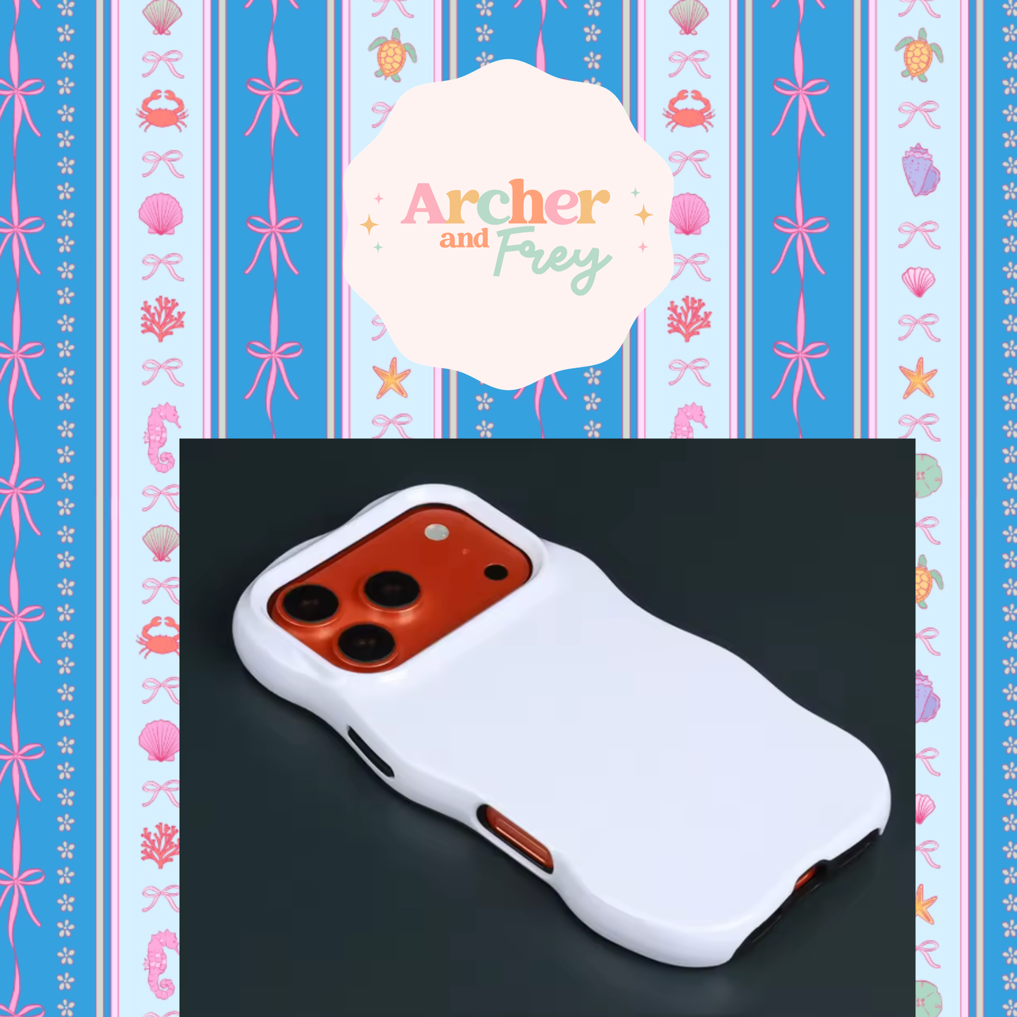Wavy Tough Phone Case - Ocean Stripes