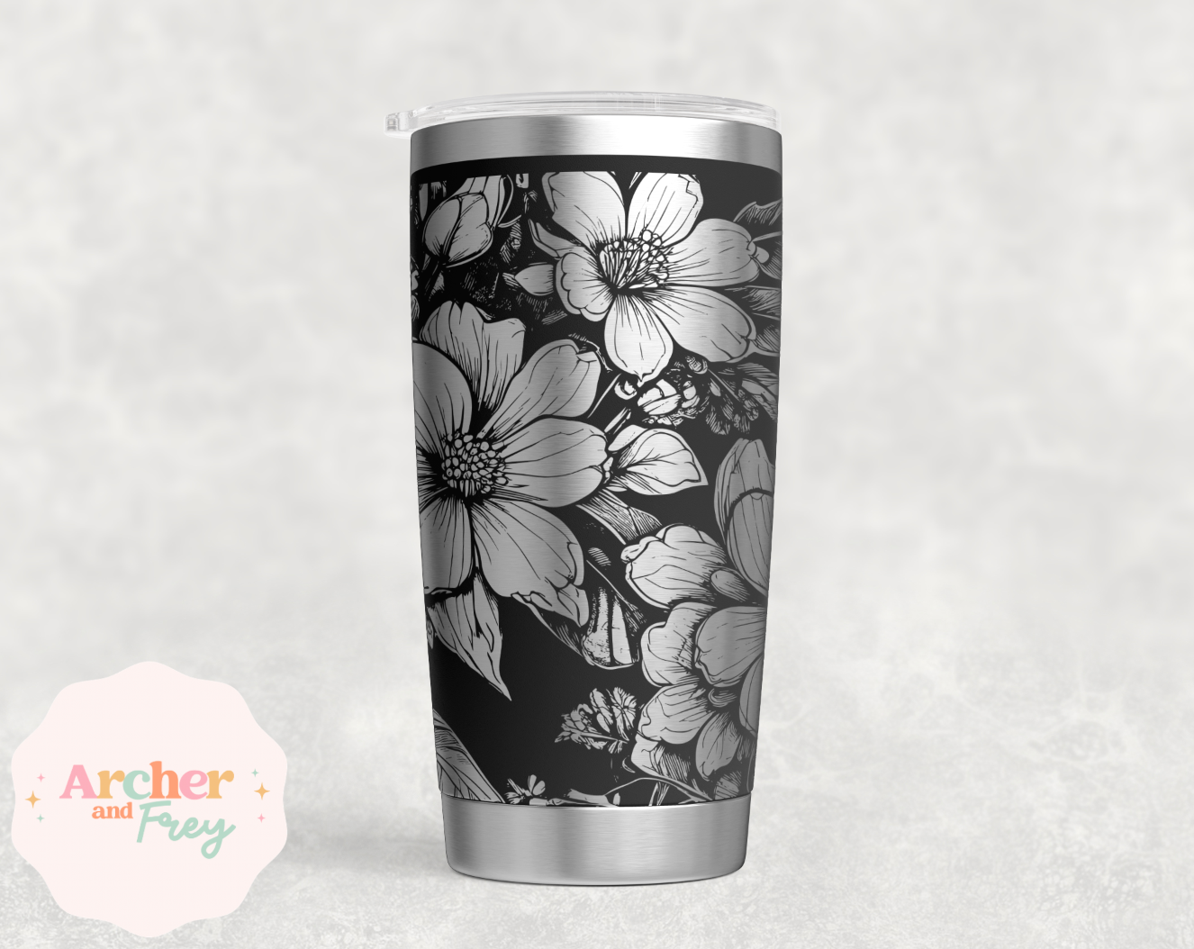 Laser Engraved Travel Mug - Sakura
