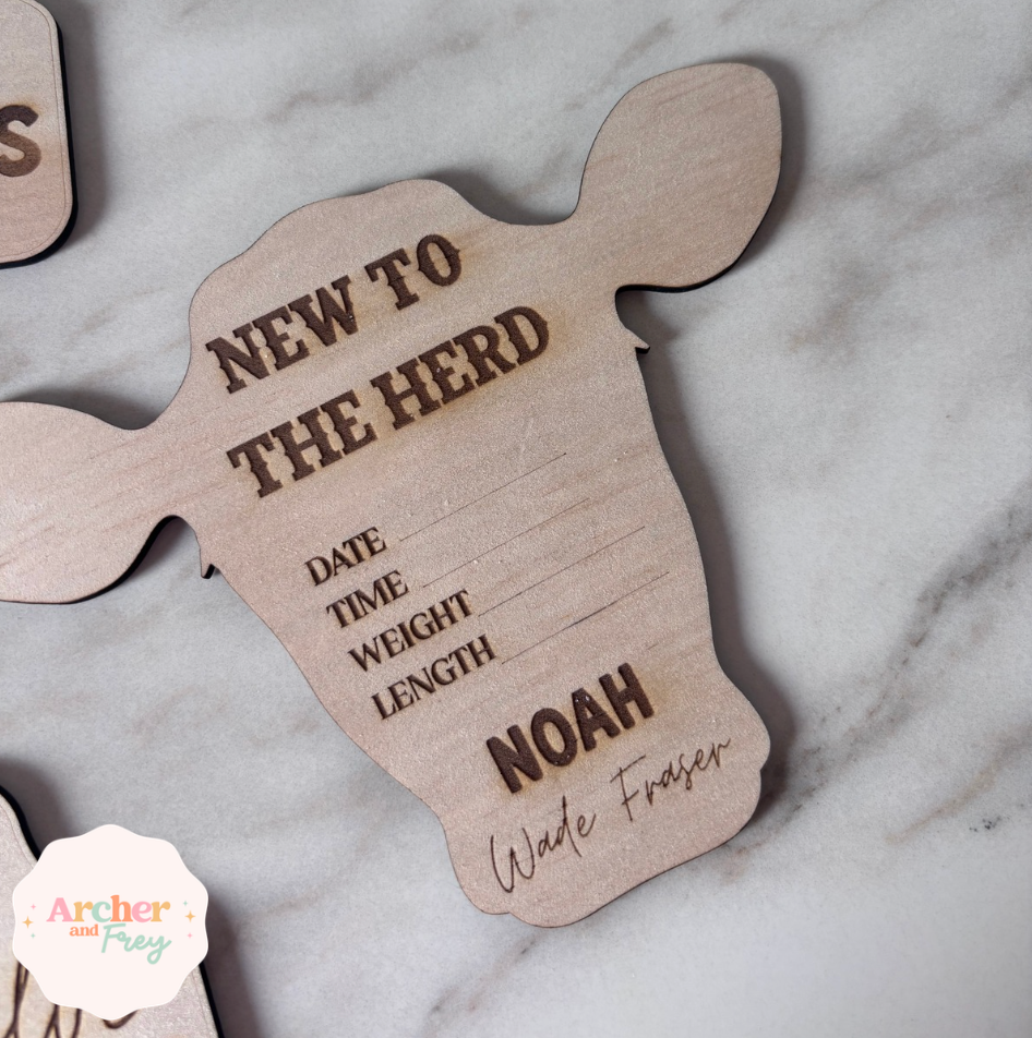 New to the Herd Announcement Plaque