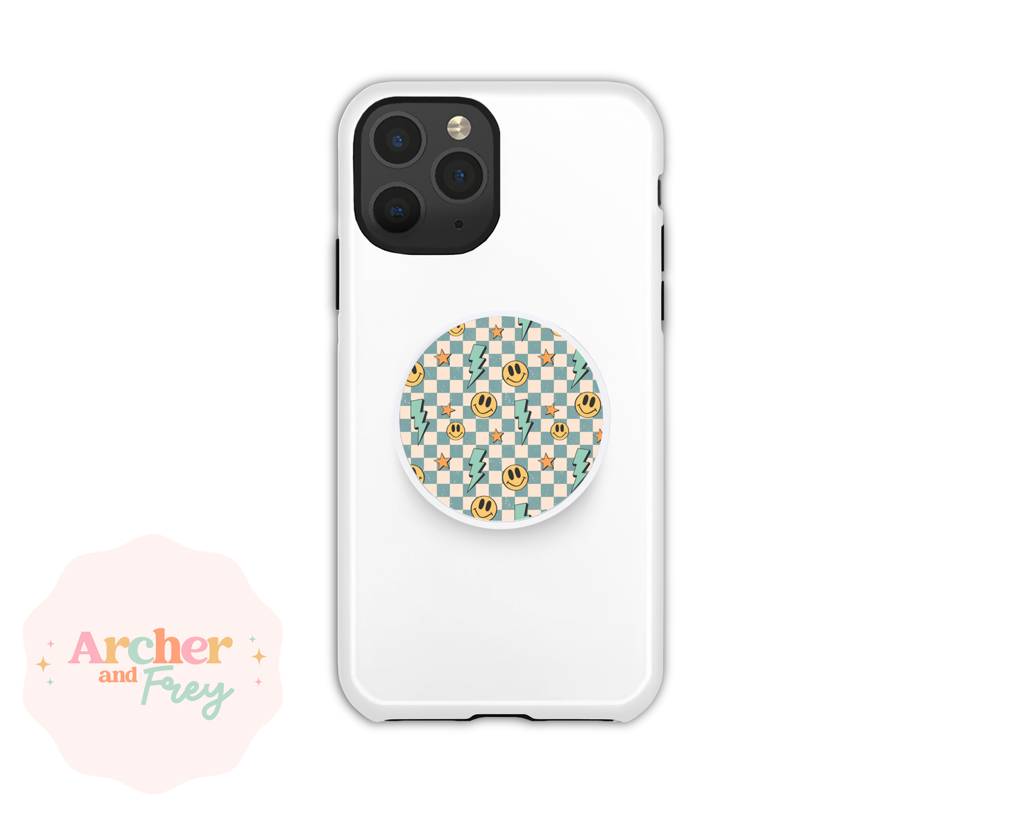Magsafe Phone Grip - Checkered Smiles