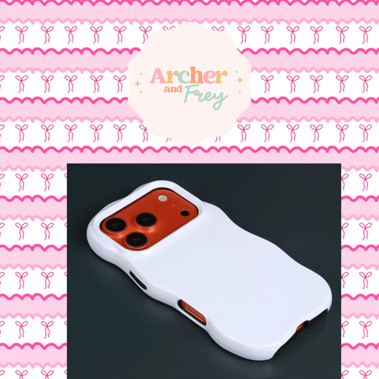 Wavy Tough Phone Case - Pink Bows