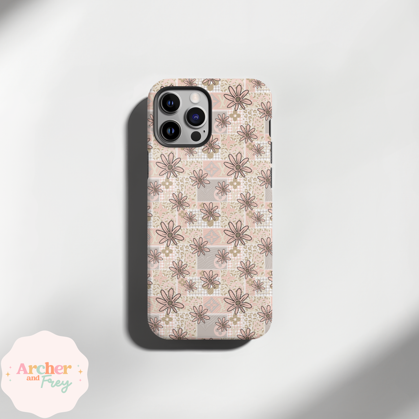 Tough Phone Case - Checkered LV