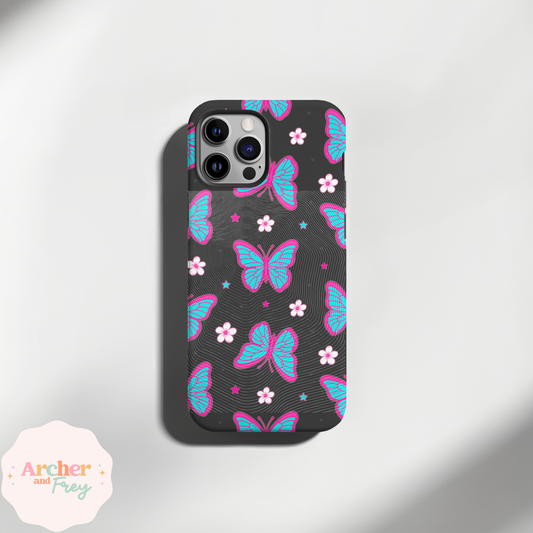 Tough Phone Case - Butterflies & flowers