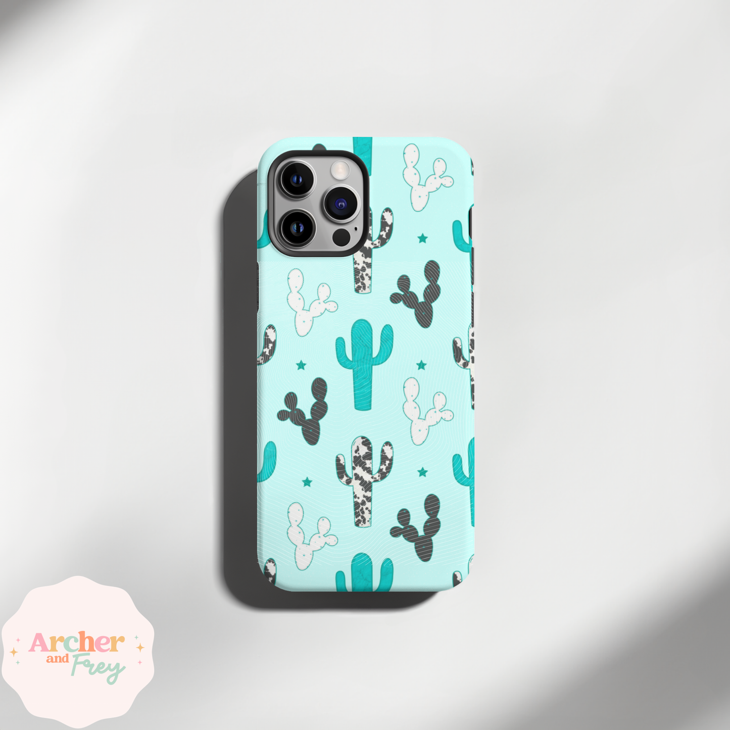 Tough Phone Case - Blue Cactus