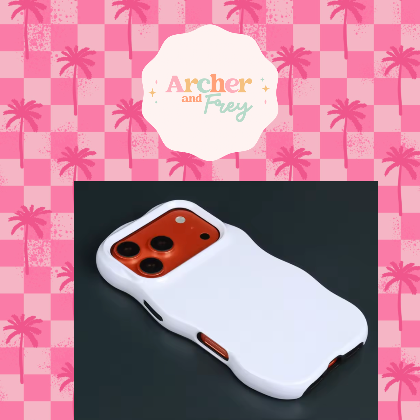 Wavy Tough Phone Case - Pinky Palms