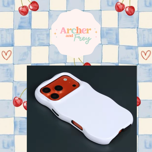 Wavy Tough Phone Case - Blue Cherries