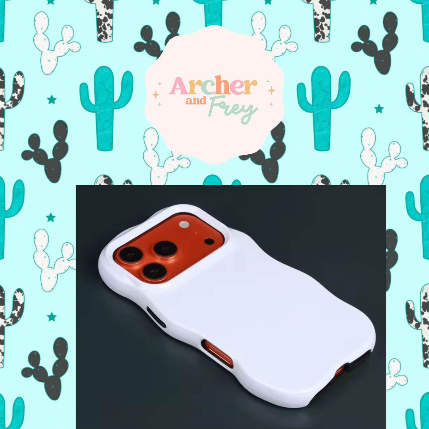 Wavy Tough Phone Case - Cactus