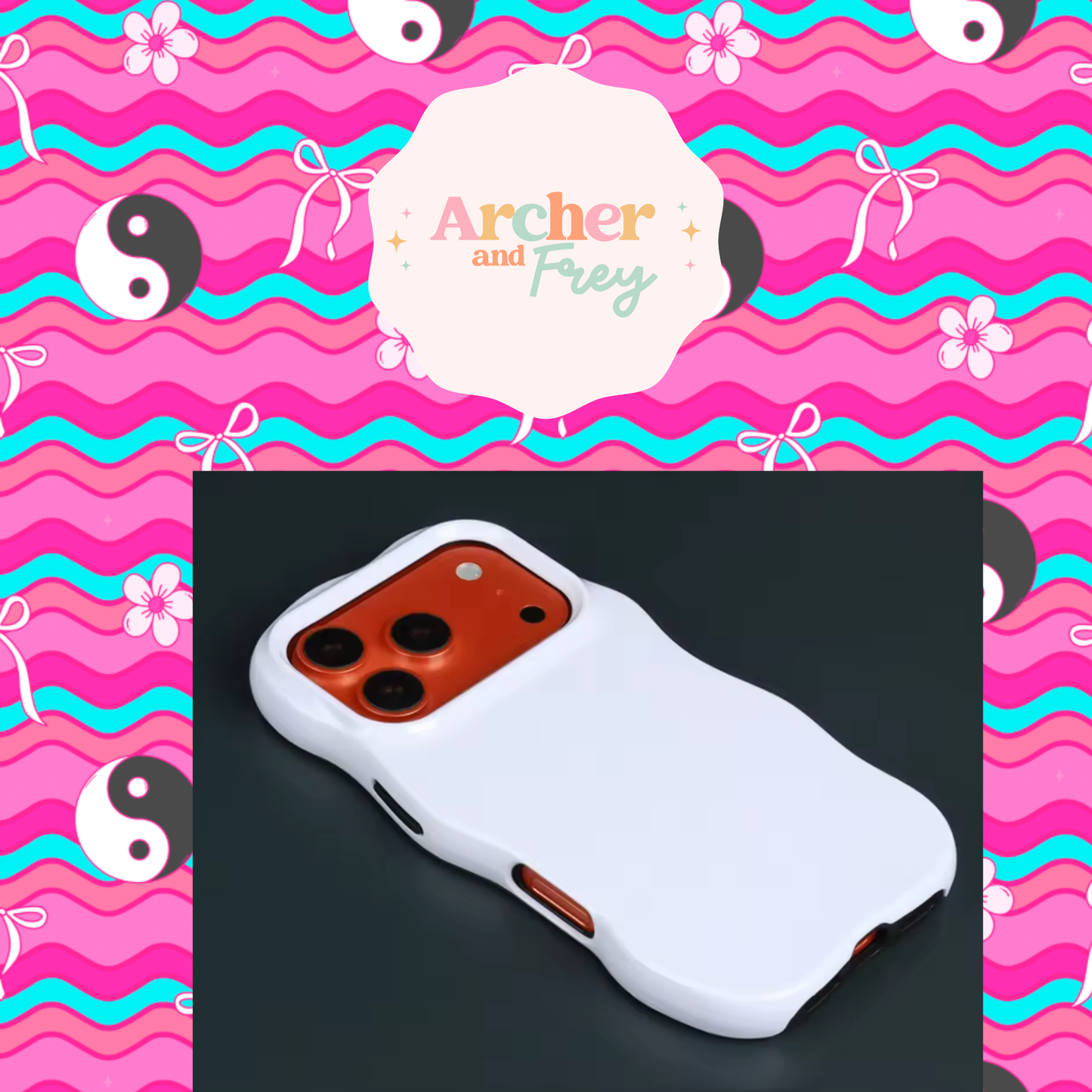 Wavy Tough Phone Case - Yin Yang