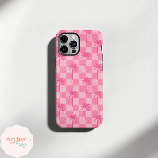 Tough Phone Case - Checkered Palms