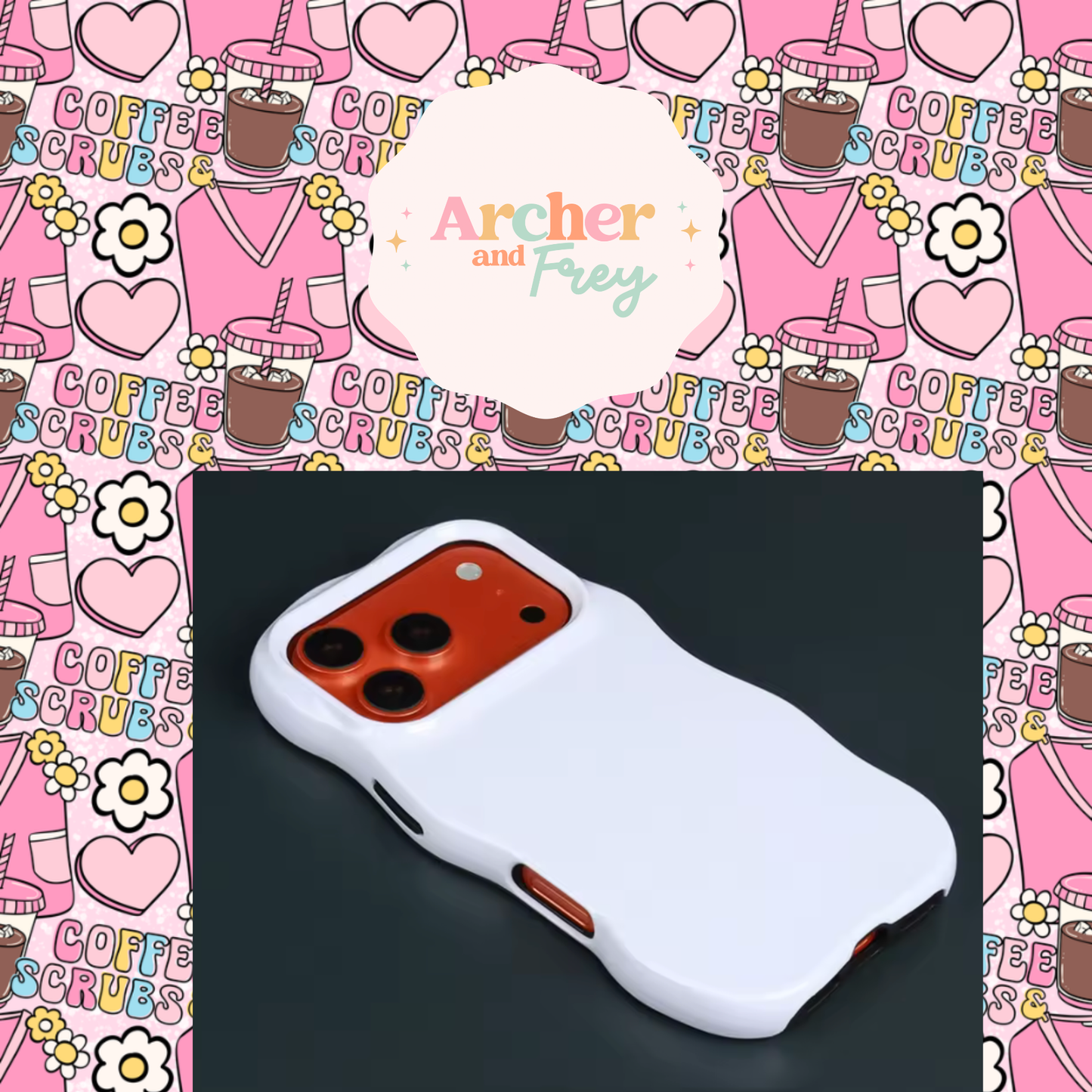 Wavy Tough Phone Case - Coffee & Scrubs
