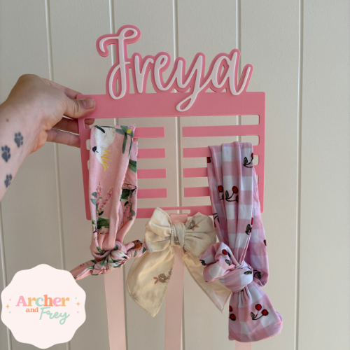 Personalised 2 in 1 Headband & Bow Holder