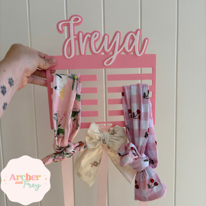 Personalised 2 in 1 Headband & Bow Holder