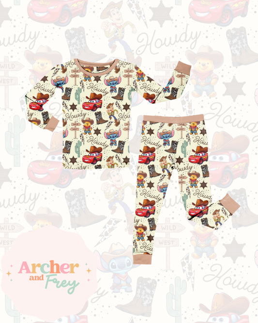Howdy Characters Bamboo PJ Set