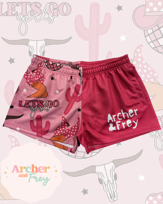 Adult Footy Shorts - Let’s Go Girls