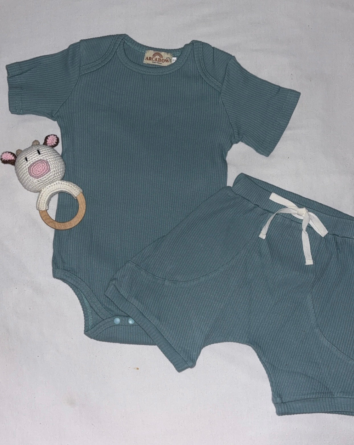 Ribbed Onesie - Blue