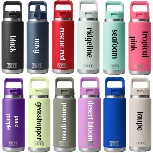 Engraved Yeti Rambler 26oz (769ml) Straw Bottle