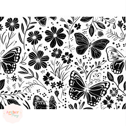 Flowers & butterflies 20oz Engraved Travel Mug