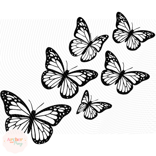 Butterflies 20oz Engraved Travel Mug