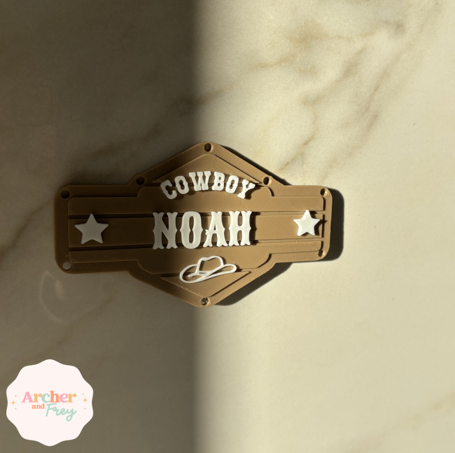 Cowboy Name Plate