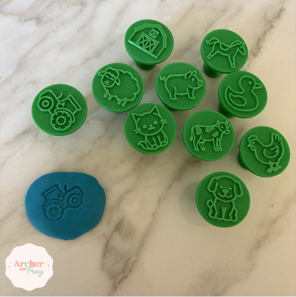 Farm Playdough Stamps