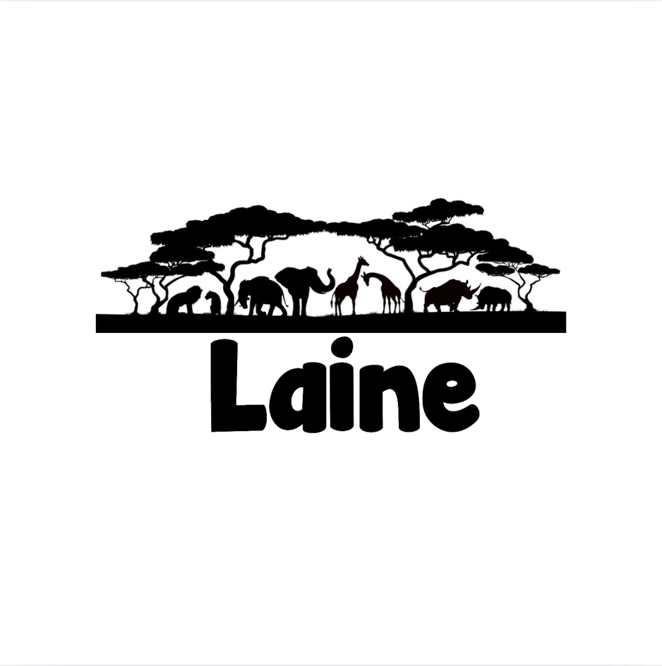 Jungle Safari - Layered Name Sign