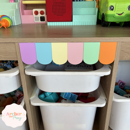 Storage Drawer Scallop Panels - 18 Pack