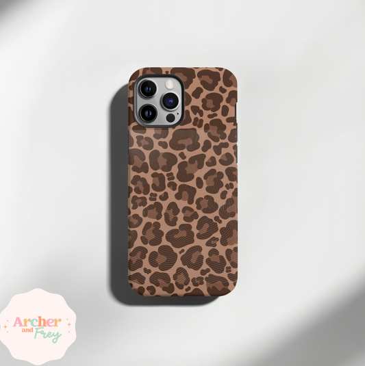 Tough Phone Case - Brown Leopard
