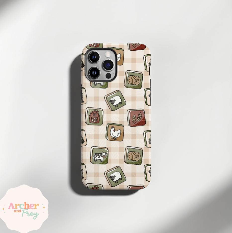 Tough Phone Case - Farm Tiles