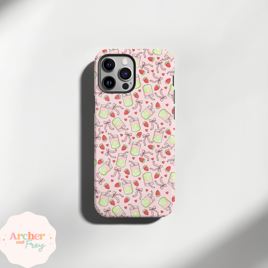 Tough Phone Case - Strawb Matcha