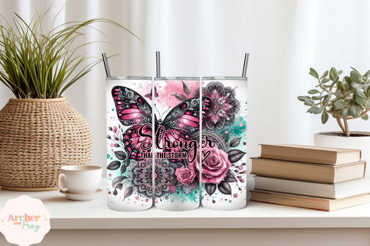 20oz Tumbler/Bottle - Stronger Than the Storm