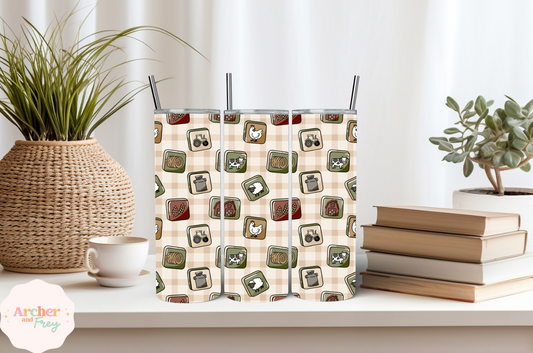 20oz Tumbler/Bottle - Farm Tiles