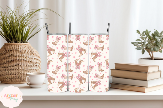 20oz Tumbler/Bottle - Boots & Bows