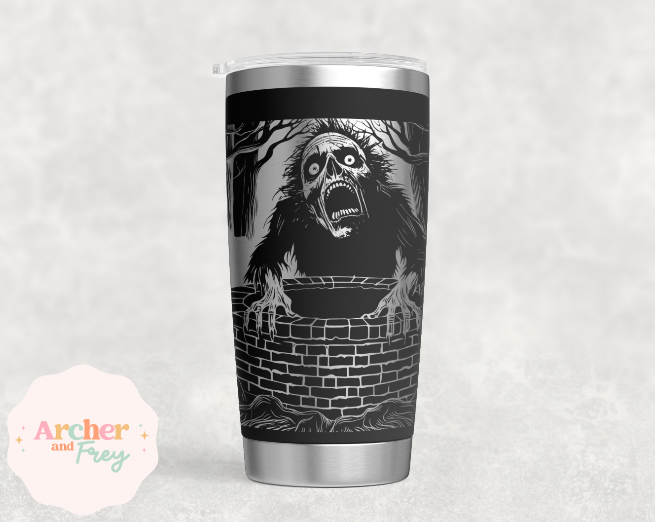 Laser Engraved Travel Mug - Horror