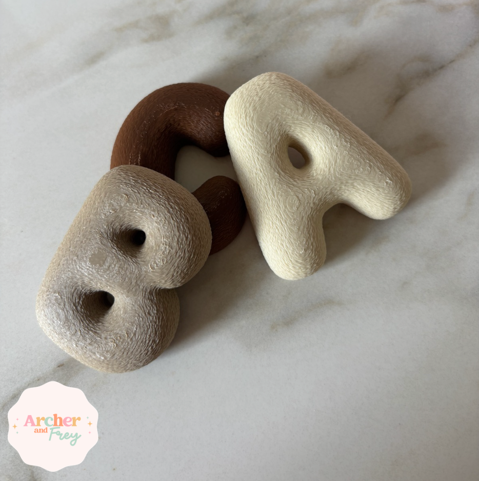 Teddy Bubble Letters - Individual