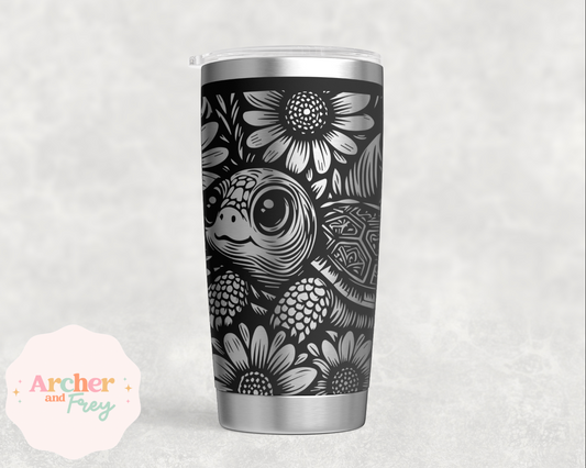 Laser Engraved Travel Mug - Tiny Turtle
