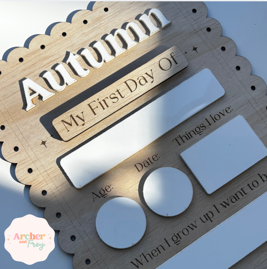 Vintage First & Last Day Sign