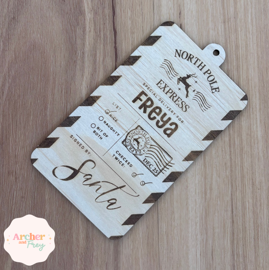 Santa's Nice List Gift Tag