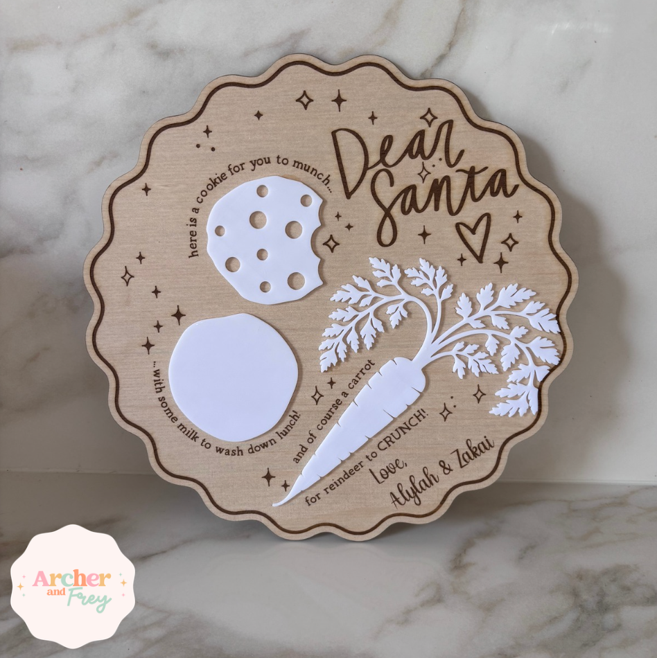 Scallop Edge Santa Treat Board