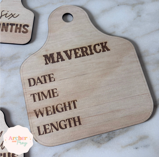 Cow Tag Announcement Plaque