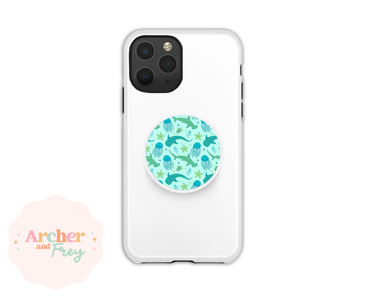 Magsafe Phone Grip - Neon Ocean