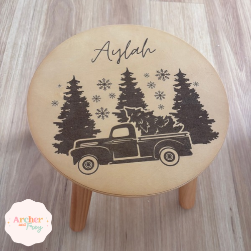 Christmas Truck Stool
